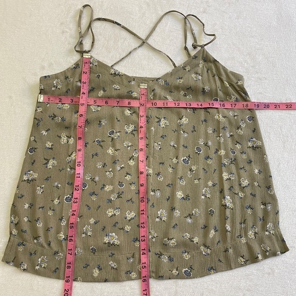 AG Maggie Tank Top, Spaghetti Straps, Floral, Patchouli Multi (Tan), Medium NWT - Picture 9 of 12